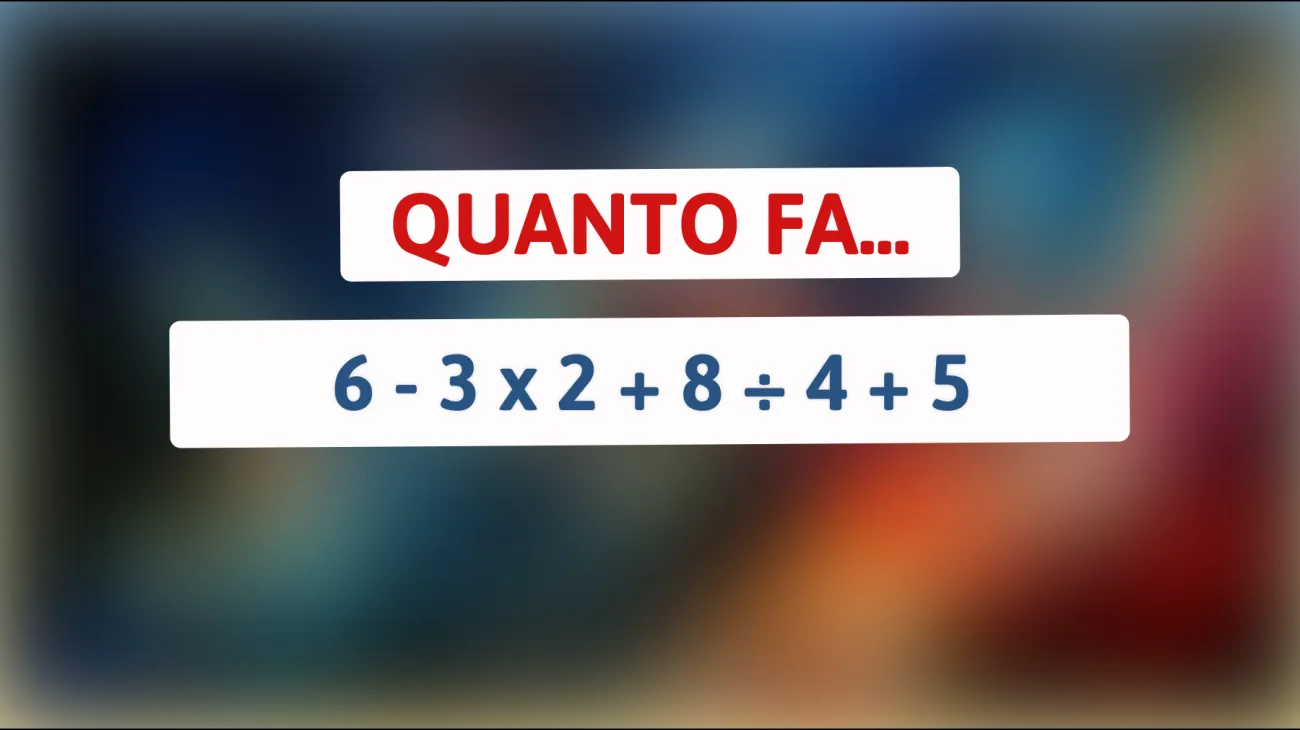 \"Sei abbastanza intelligente da risolvere questo enigma matematico che sta facendo impazzire il web?\""