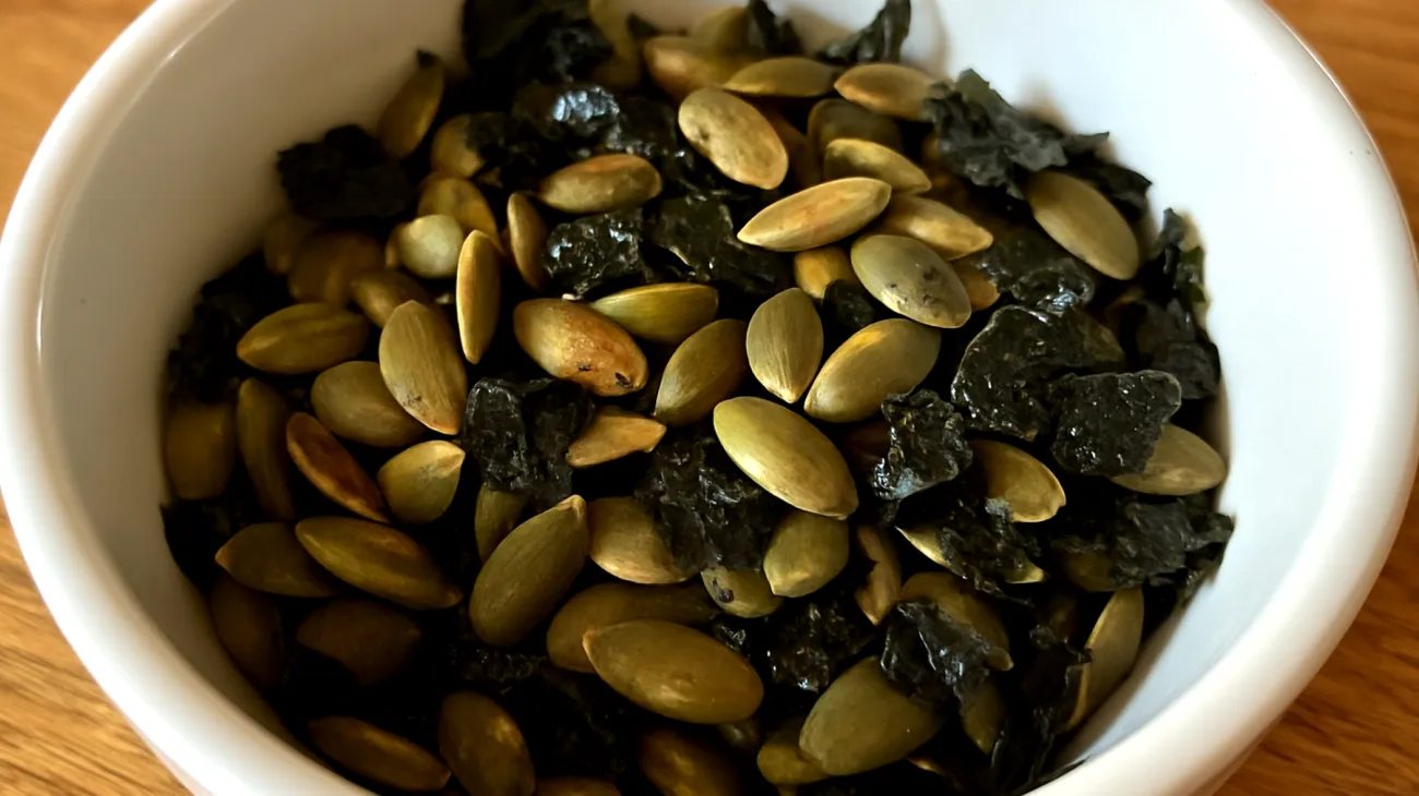 Mix di semi di zucca tostati con alga nori sbriciolata"
