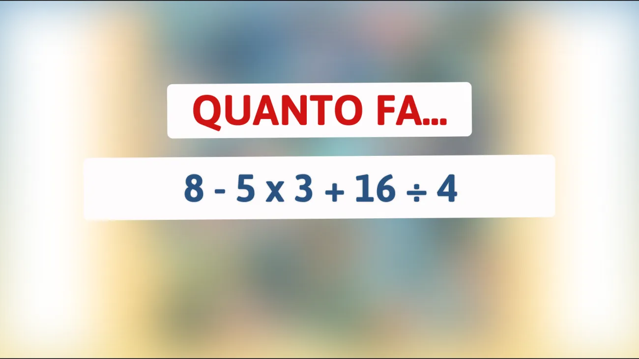 Scopri se sei tra i pochi geni che possono risolvere questo indovinello matematico! Sei abbastanza intelligente da accettare la sfida?"