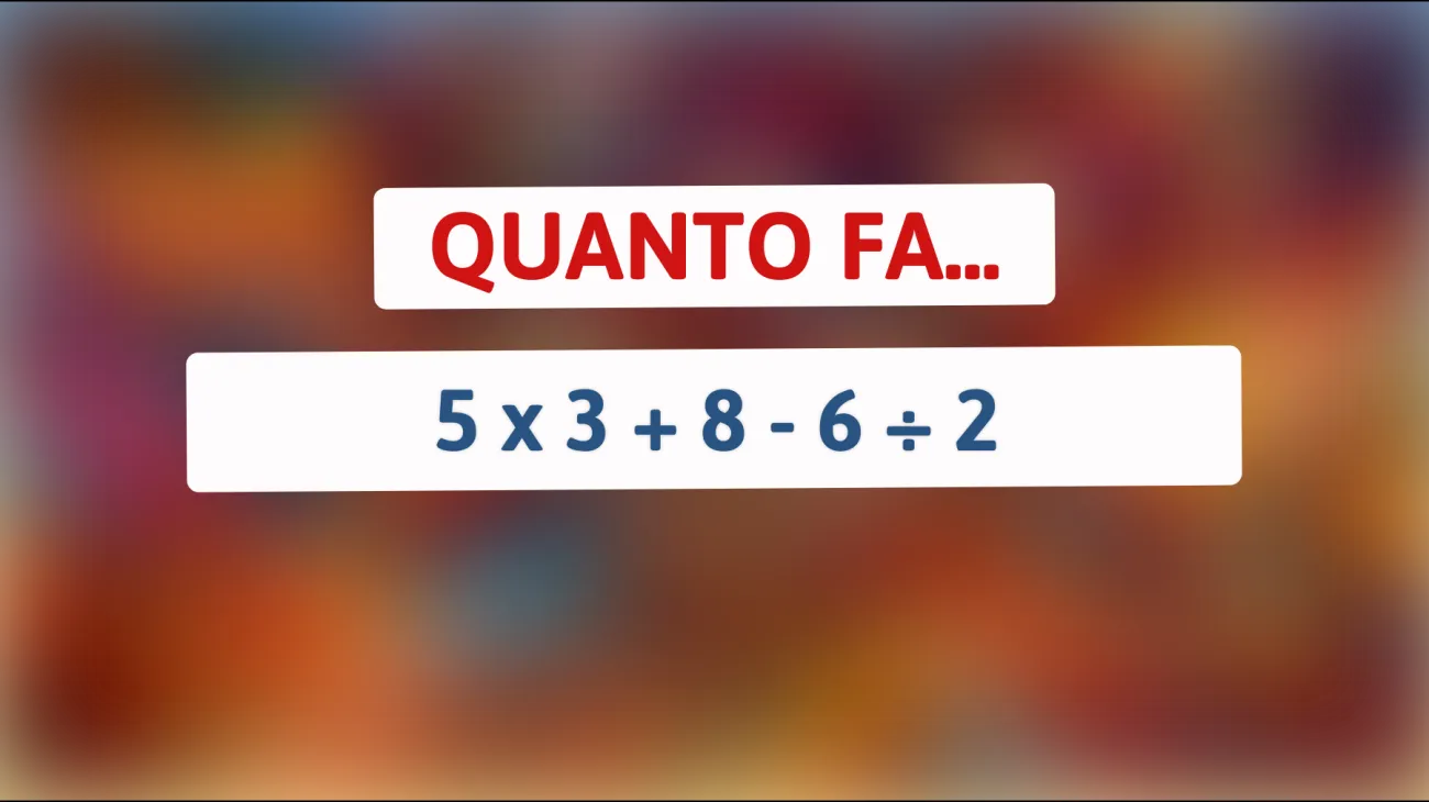 \"Se riesci a risolvere questo enigma matematico al primo colpo, sei un vero genio!\""