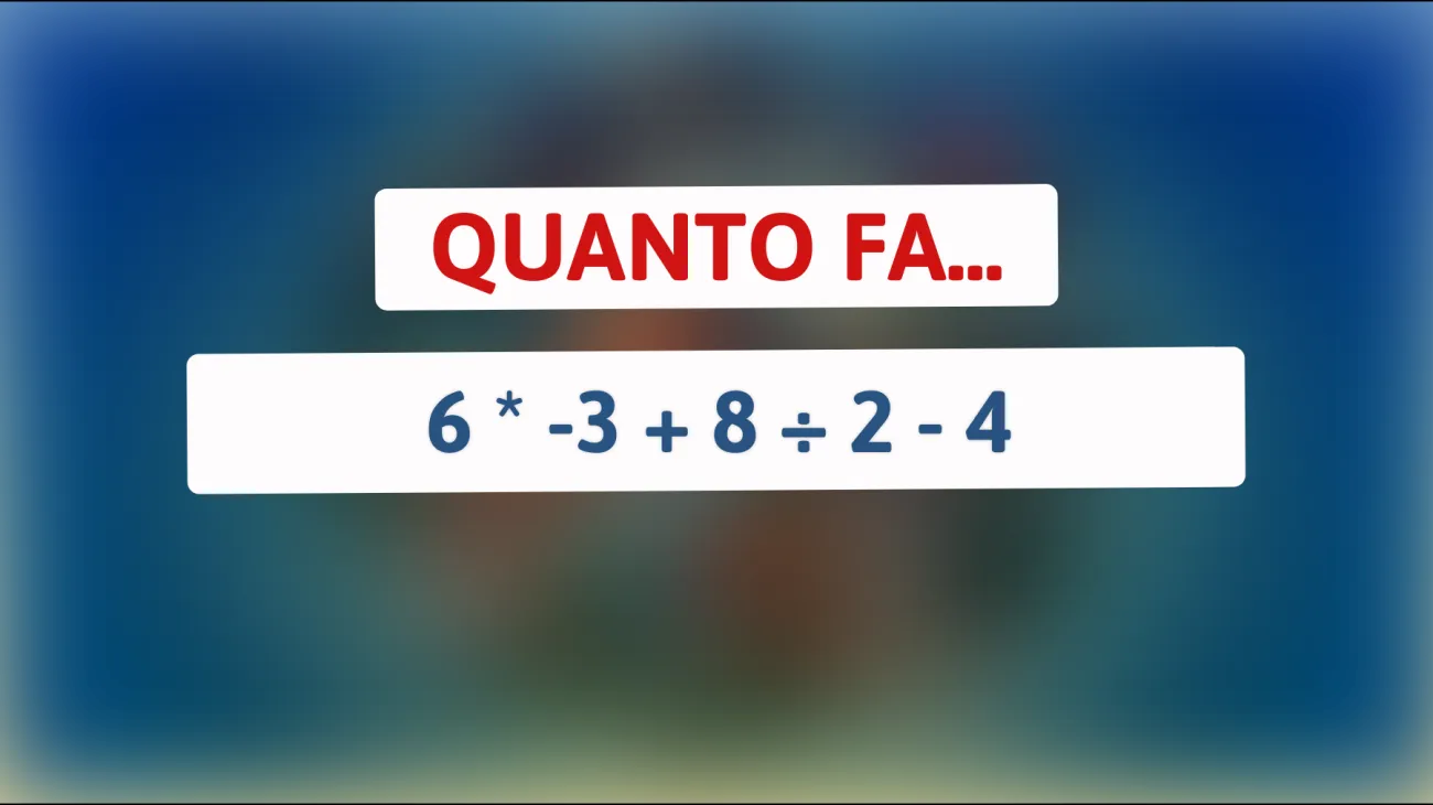Solo i veri geni possono risolvere questo enigma matematico! Riesci a ottenere il risultato corretto? 🚀"